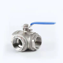 Factory direct supply 304 stainless steel 3 way hydraulic ball valve